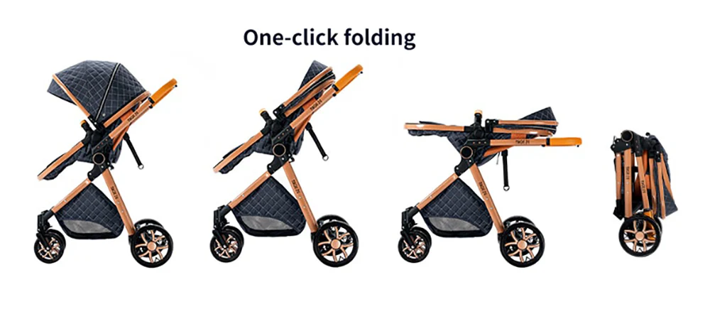 Stroller can be one-click folding