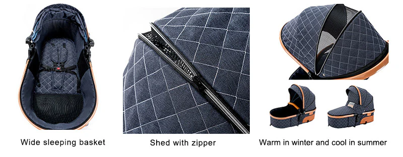 Wide and comfortable sleeping basket.Warm in winter and cool in summer. Shed with zipper