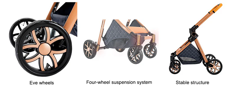 Eve wheels.Four-wheel independent suspension system.Stable structure