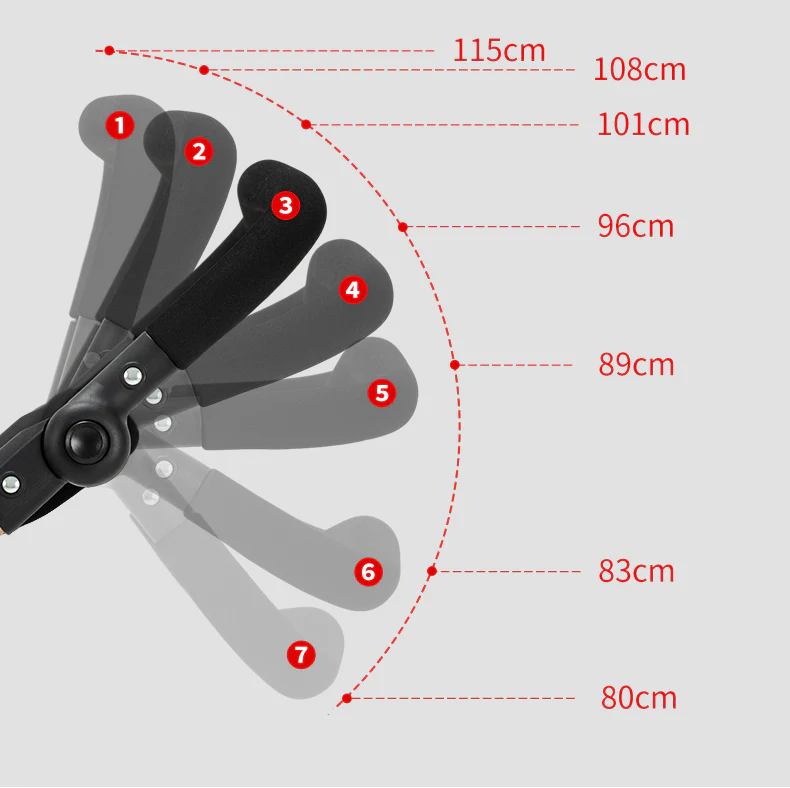 6. Adjustable armrests are suitable for moms of different heights