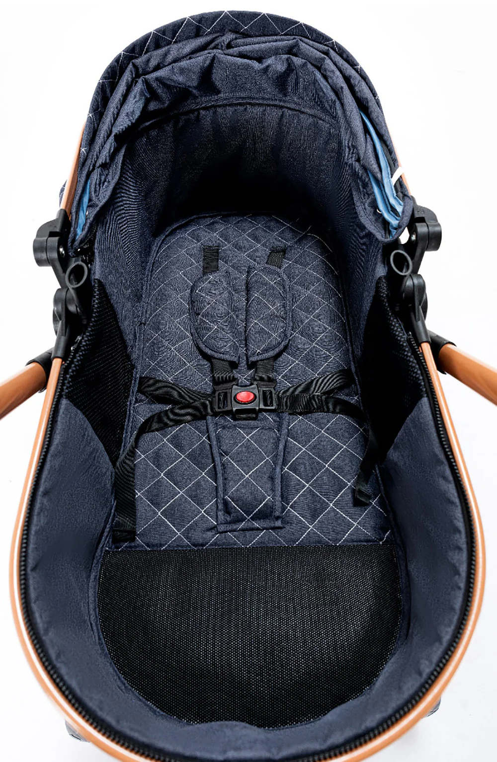baby stroller with comfortable large space sleeping basket
