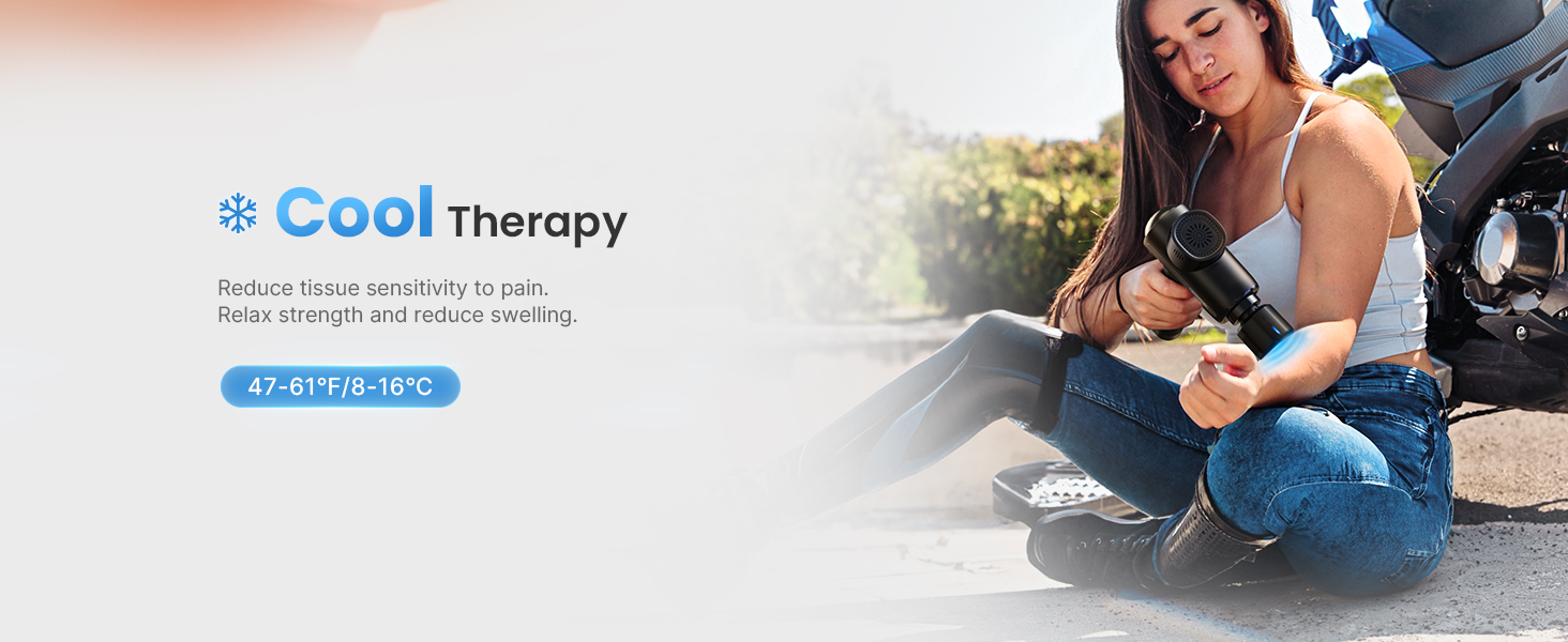 MASSAGE GUN DEEP TISSUE WITH HEAT AND COLD HEAD