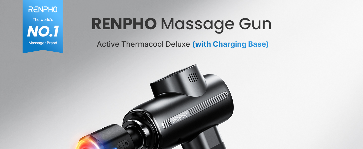 Massage Gun Deep Tissue with Charging Stand, Heat and Cold Head